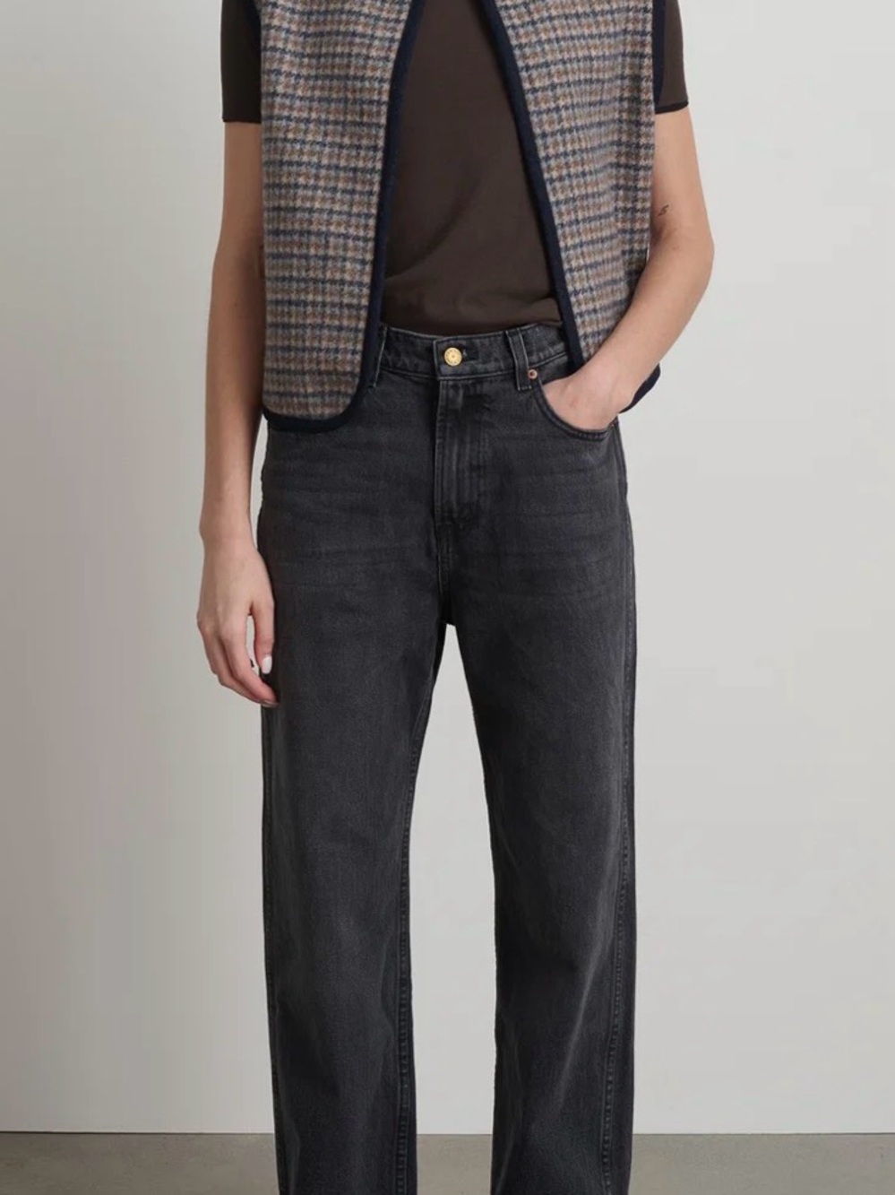 B SIDES Plein High Straight Jeans — Size 24 - Picture 3 of 3